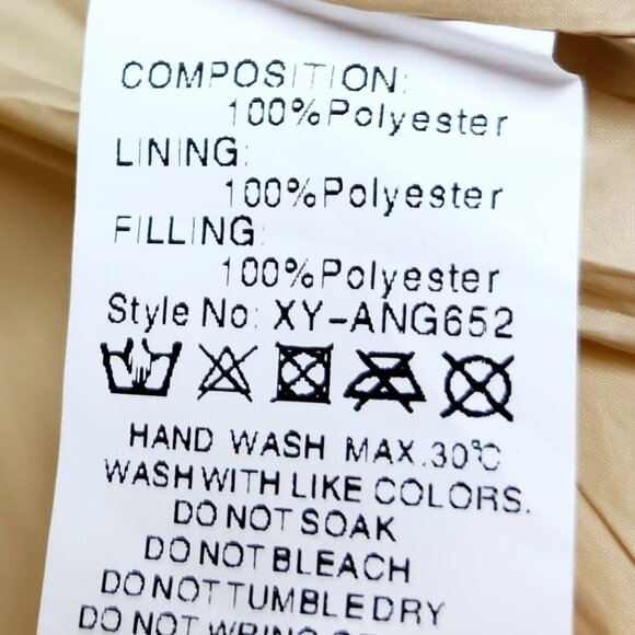 Womens Beige Puffer Vest With Zipper  Adjustable Drawstrings Size M Lightweight - Picture 6 of 10